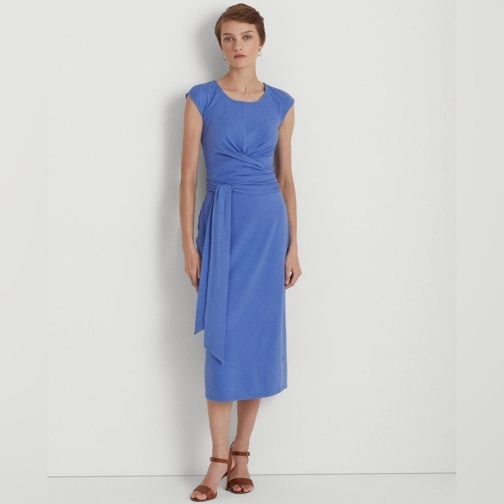 NWT Lauren Ralph Lauren Size 10 Blue Dress‎